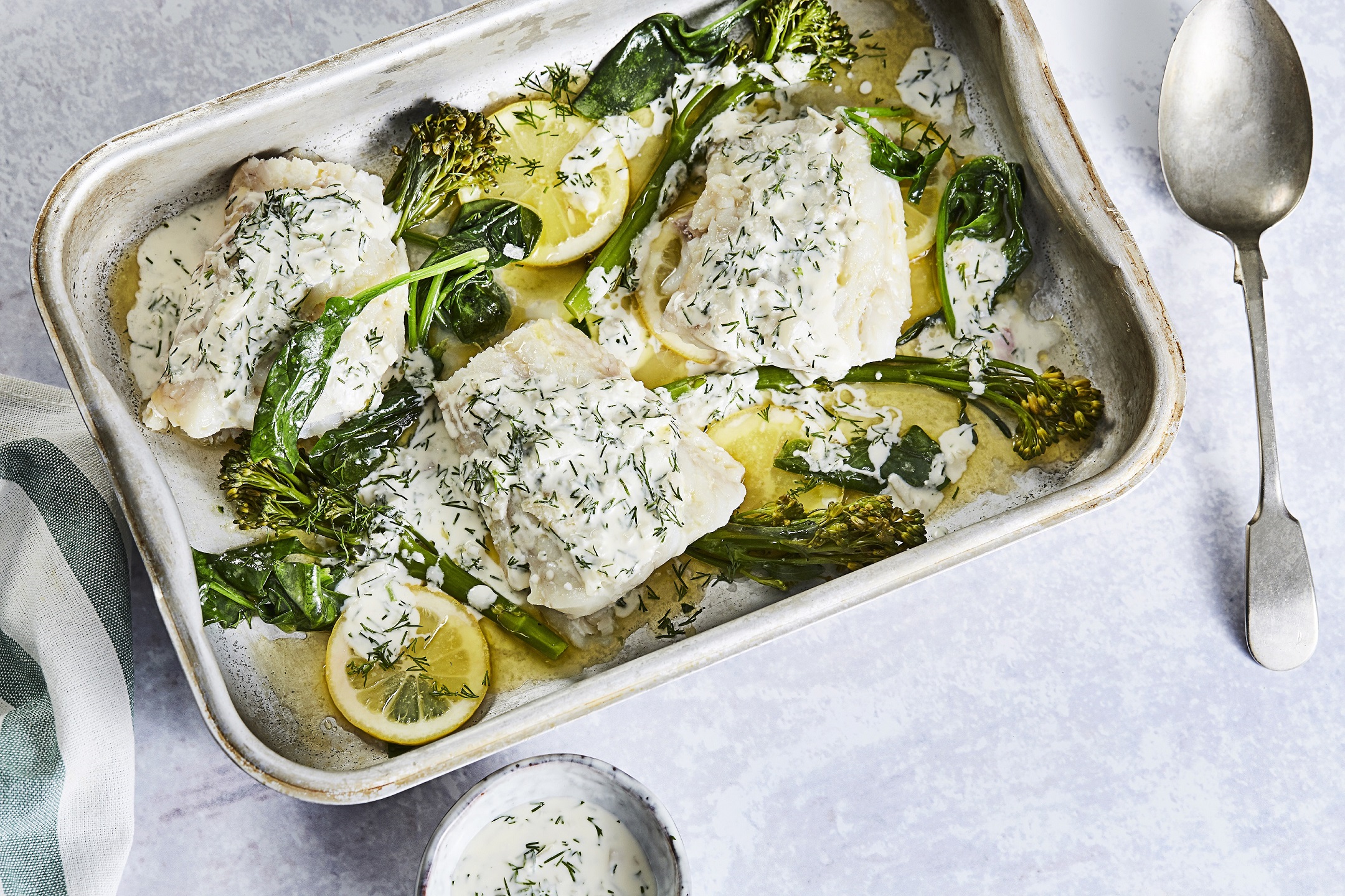 Poached Cod in Creamy Dill Sauce Country Range