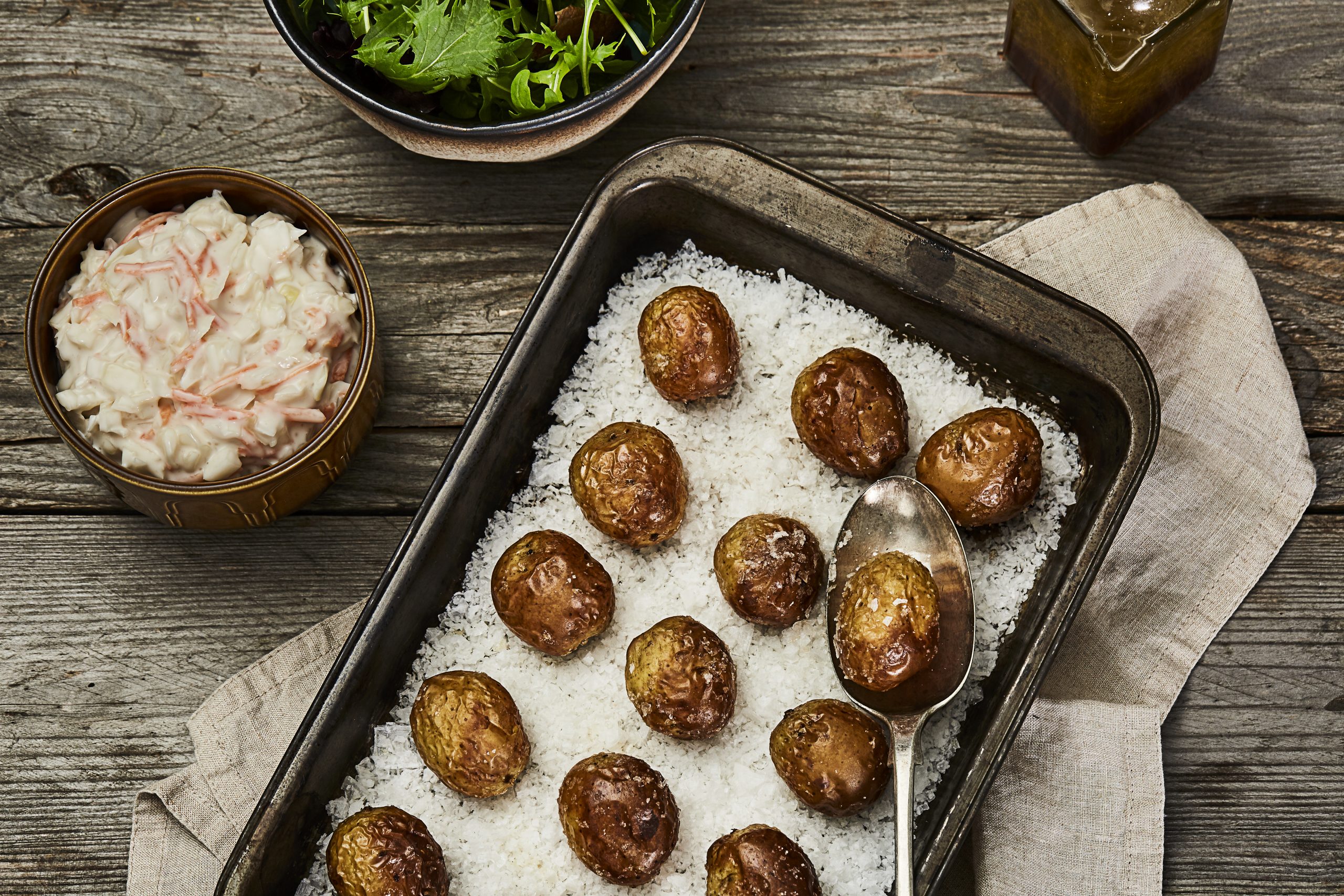 Luxury Coleslaw with Salt Baked New Potatoes - Country Range