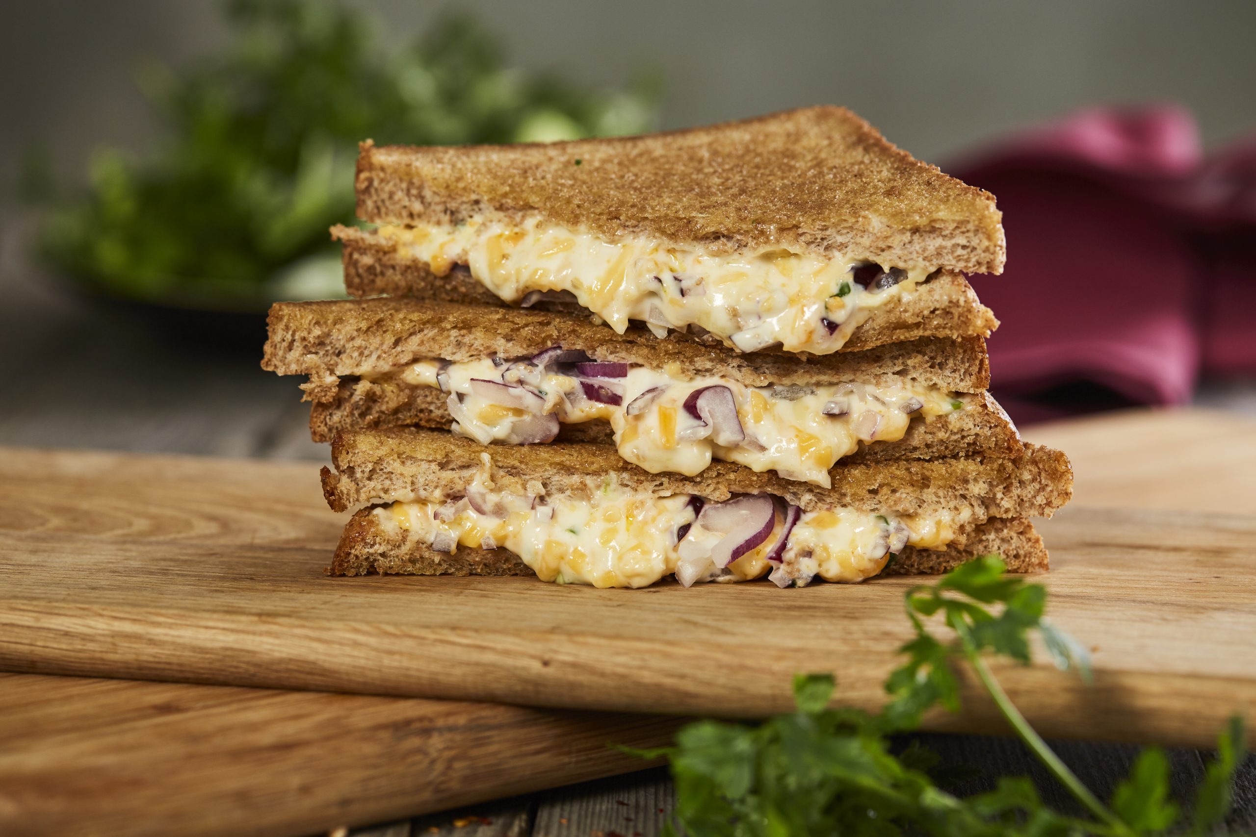 Mixed Cheese and Spring Onion Grilled Cheese Sandwich - Country Range