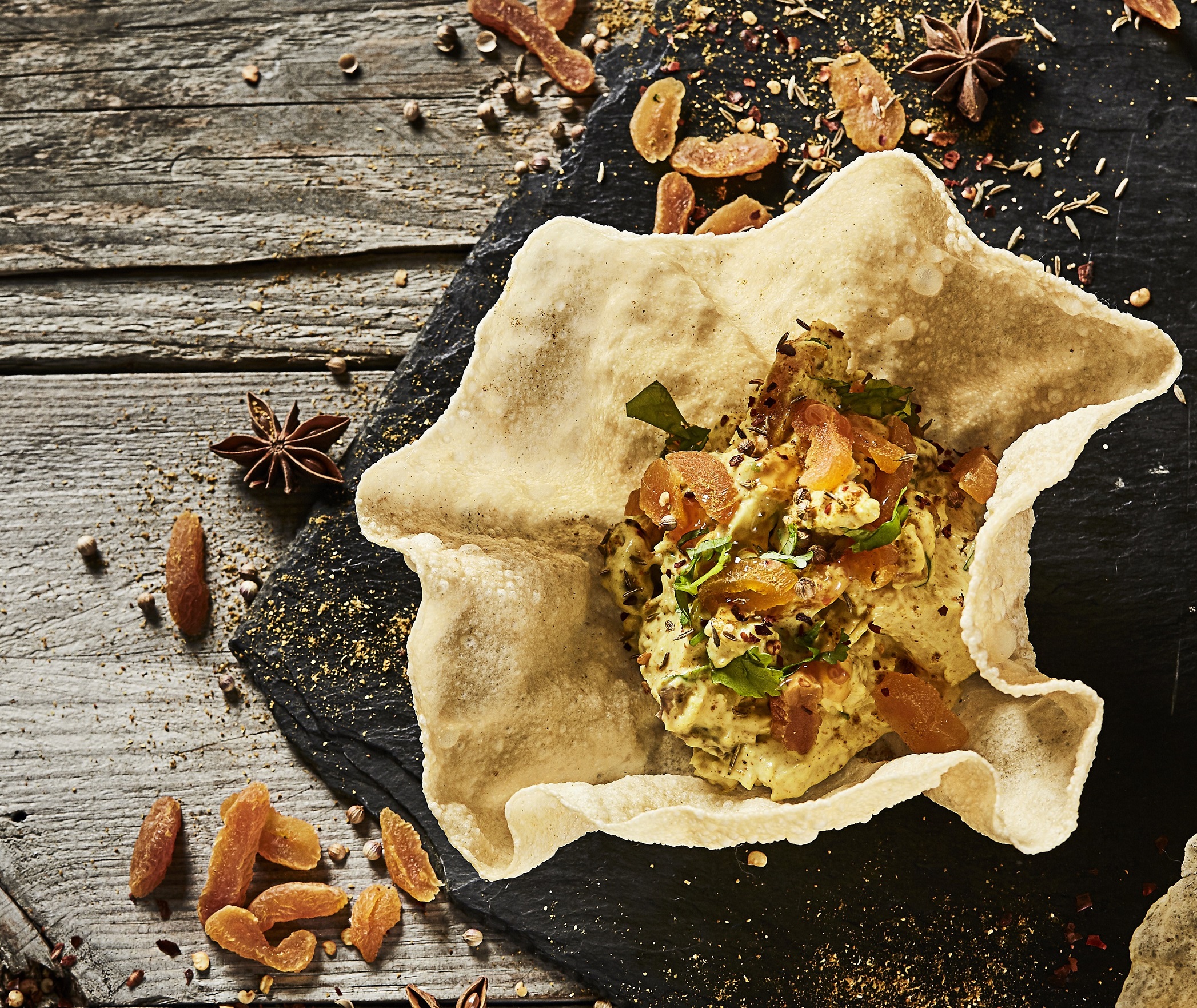 Supreme Coronation Chicken Stuffed Poppadom Bowl - Country Range