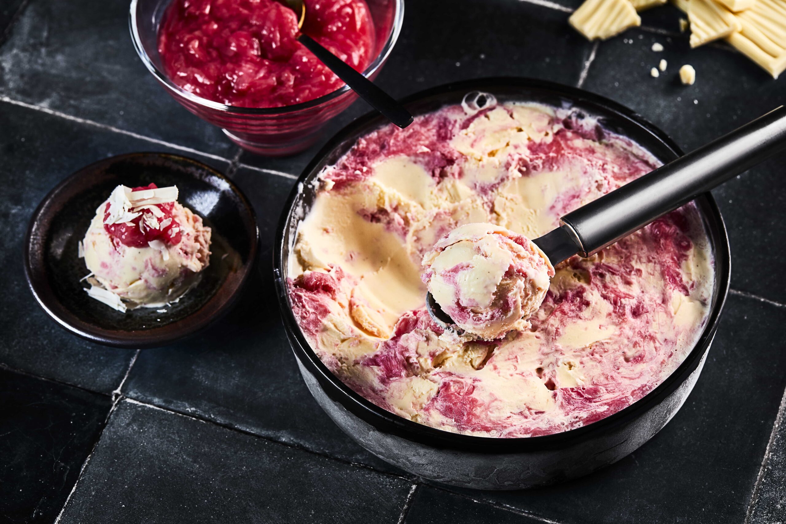 Signature Rhubarb Ripple Ice Cream - Country Range
