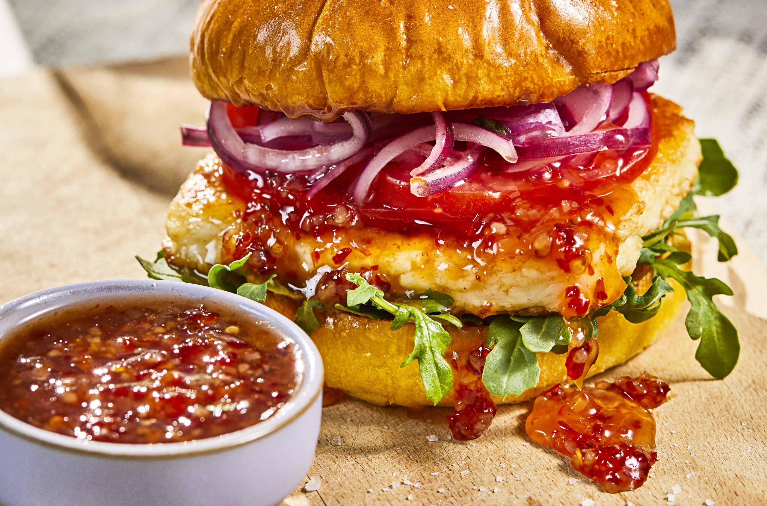 Thai Chilli Halloumi Burger - Country Range
